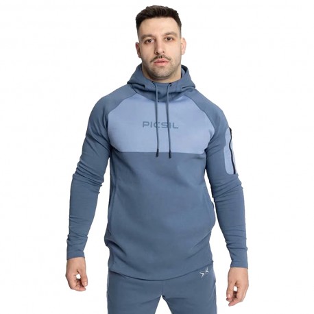 Polera con Capucha Picsil Urban Hombre Premium Azul